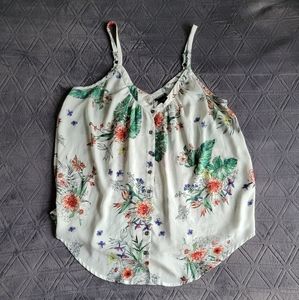 Floral button down blouse